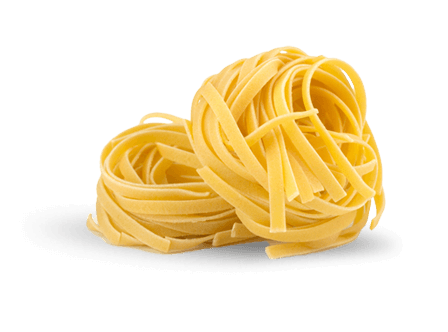 Différents repas de pâtes